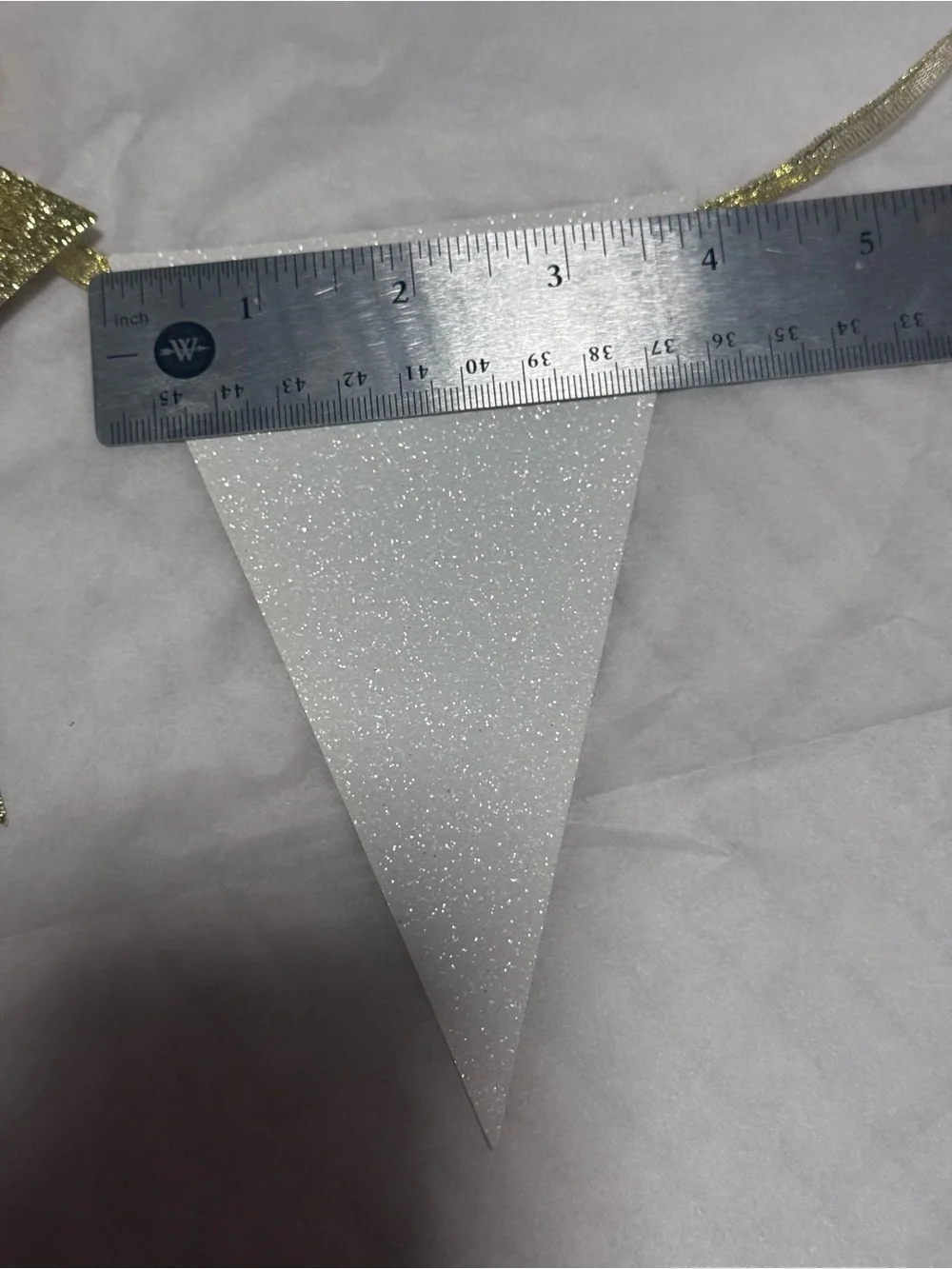 Glitter Triangle Pennant Banner - Pink, Gold & White Party Garland